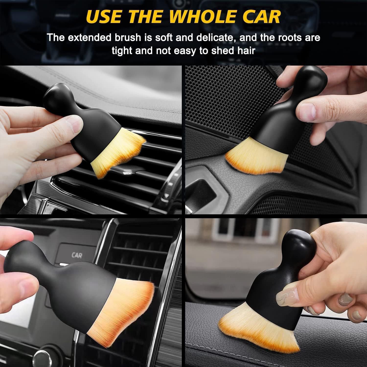 Car Interior AC Vents Cleaning Brush Soft Duster Interior Cleaning Detailing Accessories Dusting Tool for Automotive Accessory Car Cleaning Brush AC Vent (Mini car Brush). - Image 2