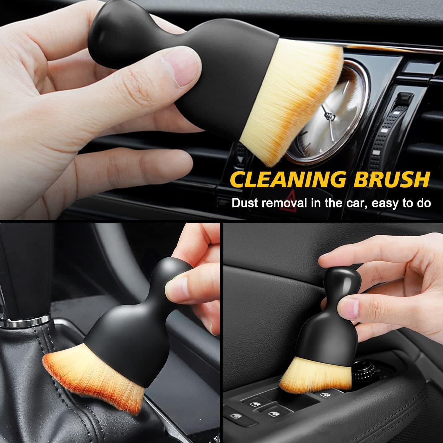 Car Interior AC Vents Cleaning Brush Soft Duster Interior Cleaning Detailing Accessories Dusting Tool for Automotive Accessory Car Cleaning Brush AC Vent (Mini car Brush). - Image 4