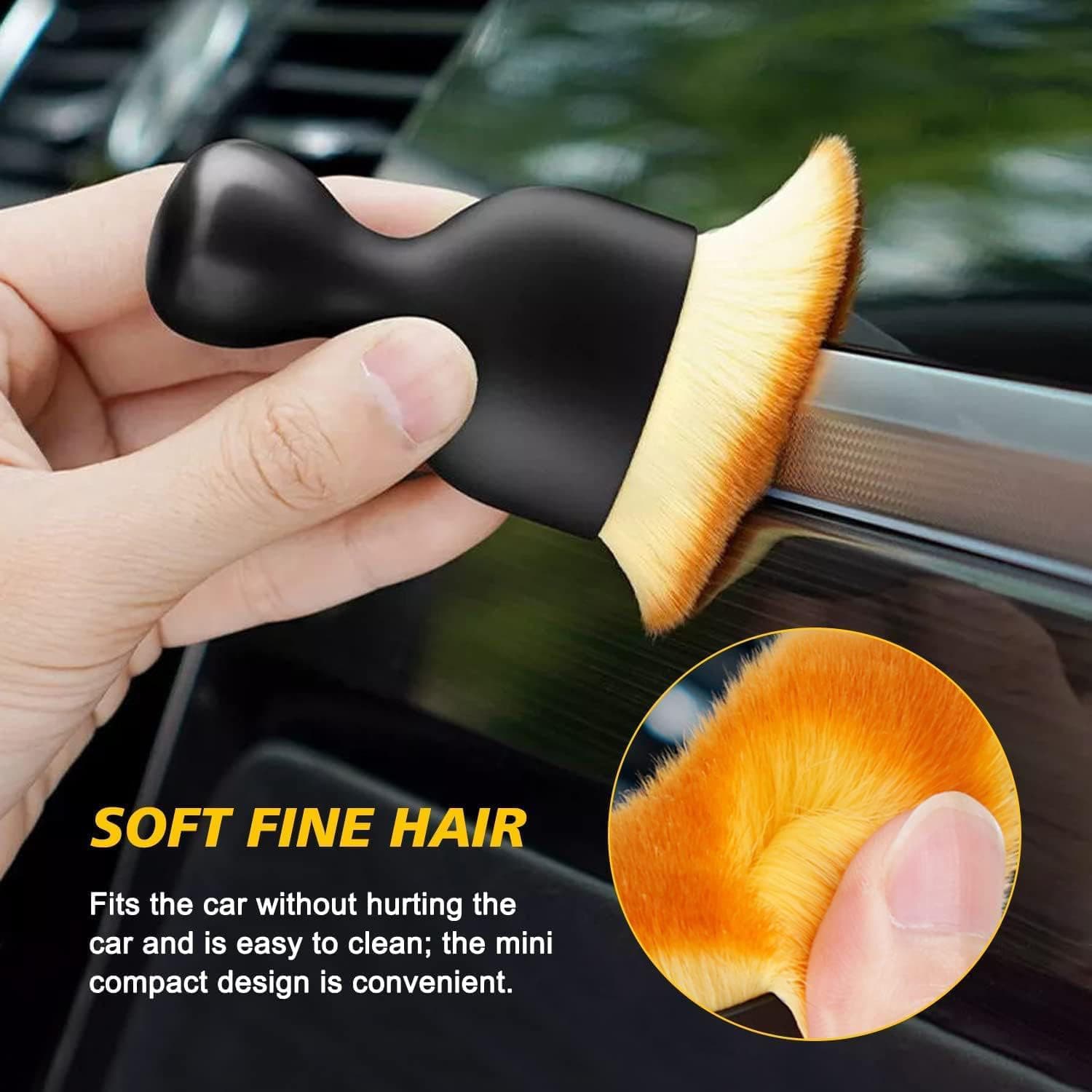 Car Interior AC Vents Cleaning Brush Soft Duster Interior Cleaning Detailing Accessories Dusting Tool for Automotive Accessory Car Cleaning Brush AC Vent (Mini car Brush). - Image 5